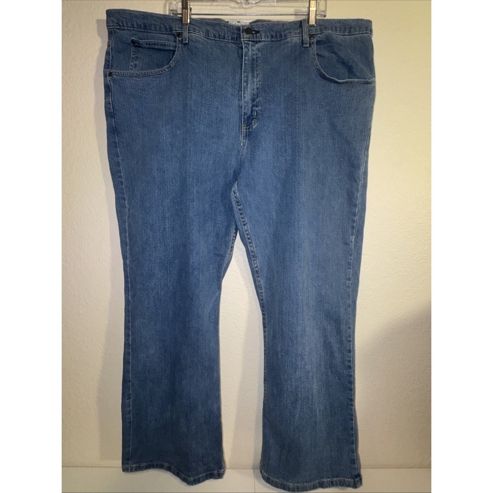 Saddlebred Big & Tall Men's Denim Pants High Rise Straight Blue Size 48 x 30‎